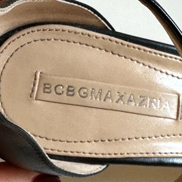 BCBGMAXAZRIA Black Bow Ankle Strap Heels - Picture 6 of 8